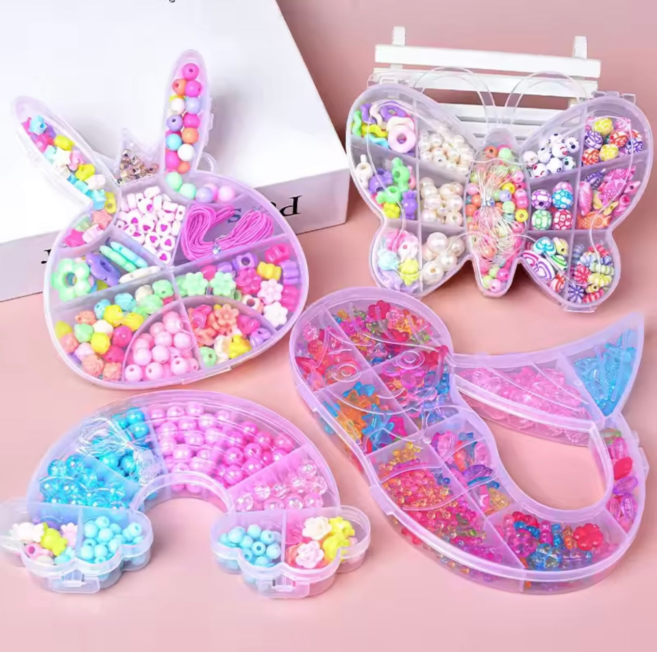 Handmade Beaded Children's Toys Creative Loose Spacer Beads Making Bracelet Necklace 24 Grid Girl Jewelry Set Girl Toy Gift