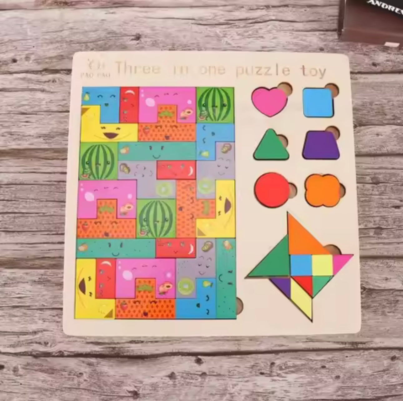 3D Vehicle Wooden Puzzle Hand-eye Jigsaw Puzzle Ages 1-5 Children Toddlers Preschool Educational Toy