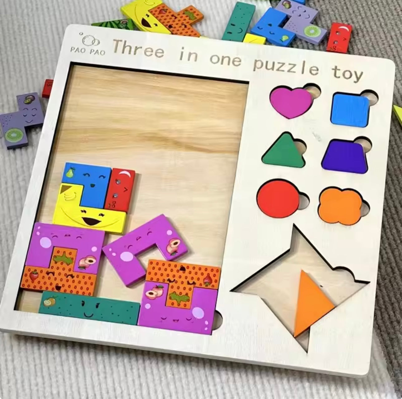 3D Vehicle Wooden Puzzle Hand-eye Jigsaw Puzzle Ages 1-5 Children Toddlers Preschool Educational Toy