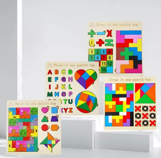 3D Vehicle Wooden Puzzle Hand-eye Jigsaw Puzzle Ages 1-5 Children Toddlers Preschool Educational Toy