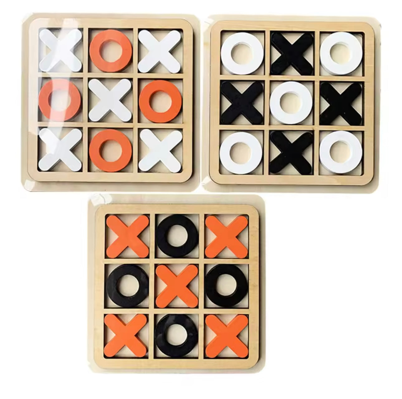 1 PC Wooden Board Game Tic Tac Toe 9"x9" Table Toy for Kids Gifts Family Games Desk Decoration Board Game Party Games