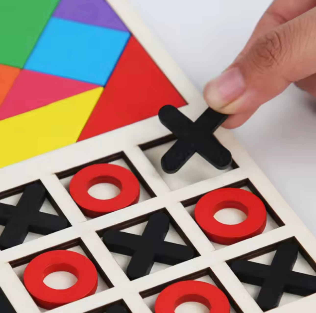 1 PC Wooden Board Game Tic Tac Toe 9"x9" Table Toy for Kids Gifts Family Games Desk Decoration Board Game Party Games